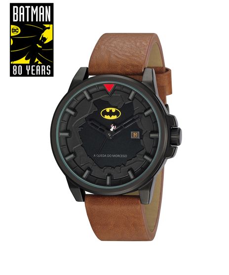 Kit-de-Relogio-Analogico-Mondaine-Batman---A-Queda-Do-Morcego-Masculino---Placa-Metalica---32130GPMGPH1-Marrom-9809093-Marrom_1