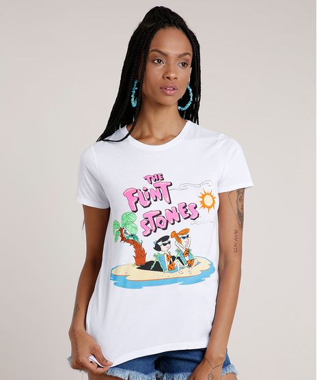 Blusa-Feminina-Os-Flintstones-Manga-Curta-Decote-Redondo-Branca-9799324-Branco_1