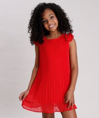 Vestido-Infantil-Plissado-com-Flores-Sem-Manga-Vermelho-9678260-Vermelho_1