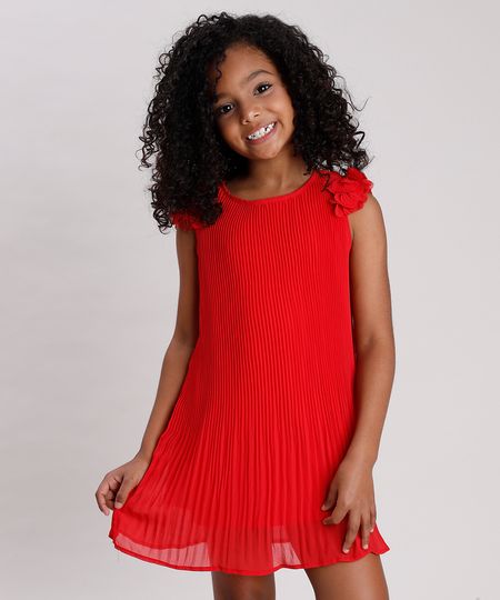 Vestido-Infantil-Plissado-com-Flores-Sem-Manga-Vermelho-9678260-Vermelho_1 Vestido-Infantil-Plissado-com-Flores-Sem-Manga-Vermelho-9678260-Vermelho_1