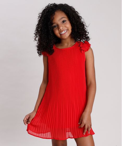 vestido vermelho infantil simples