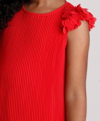 Vestido-Infantil-Plissado-com-Flores-Sem-Manga-Vermelho-9678260-Vermelho_4