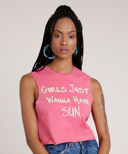 Regata-Feminina-Cropped-Cavada--Girls-Just-Wanna-Have-Sun--Decote-Redondo-Rosa-9828749-Rosa_1 Regata-Feminina-Cropped-Cavada--Girls-Just-Wanna-Have-Sun--Decote-Redondo-Rosa-9828749-Rosa_1
