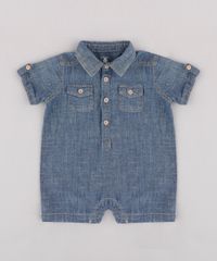 Macaquinho-Jeans-Infantil-com-Bolsos-Manga-Curta-Azul-Escuro-9681997-Azul_Escuro_1