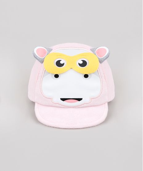 Bone-Infantil-Fisher-Price-Aba-Reta-em-Pelucia-com-Estampa-Interativa-de-Hipopotamo-Rosa-9788914-Rosa_1