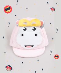 Bone-Infantil-Fisher-Price-Aba-Reta-em-Pelucia-com-Estampa-Interativa-de-Hipopotamo-Rosa-9788914-Rosa_2