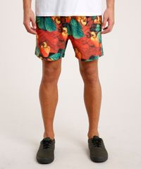 Short-Masculino-Estampado-de-Caju-com-Bolso-Laranja-9754293-Laranja_1
