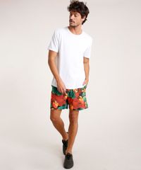Short-Masculino-Estampado-de-Caju-com-Bolso-Laranja-9754293-Laranja_3