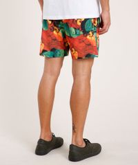 Short-Masculino-Estampado-de-Caju-com-Bolso-Laranja-9754293-Laranja_4