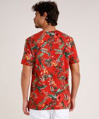 Camiseta-Masculina-Estampada-Floral-Manga-Curta-Gola-Careca-Cobre-9720326-Cobre_2