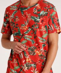 Camiseta-Masculina-Estampada-Floral-Manga-Curta-Gola-Careca-Cobre-9720326-Cobre_4