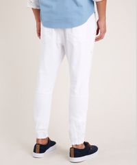 Calca-de-Sarja-Masculina-Jogger-com-Cordao-Branca-9821366-Branco_4