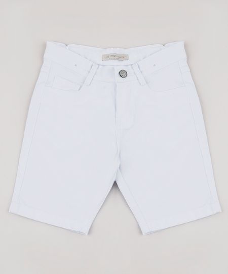 shorts jeans branco infantil