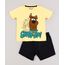 Conjunto-Infantil-Scooby-Doo-de-Camiseta-Manga-Curta-Vermelha---Bermuda-em-Moletom-Preta-9843689-Preto_1