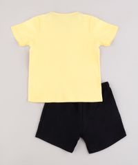 Conjunto-Infantil-Scooby-Doo-de-Camiseta-Manga-Curta-Vermelha---Bermuda-em-Moletom-Preta-9843689-Preto_2
