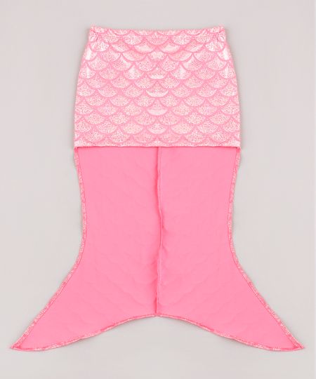 Saia-Infantil-Mullet-Estampada-Sereia-com-Brilho-Holografico-Pink-9771576-Pink_1