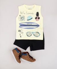 Conjunto-Infantil-de-Regata--Summer--Amarela---Bermuda-em-Moletom-Preta-9843691-Preto_3