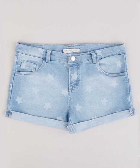 Short-Jeans-Infantil-Estampado-de-Estrelas-com-Bolsos-Barra-Dobrada-Azul-Claro-9615008-Azul_Claro_1
