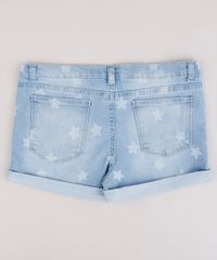 Short-Jeans-Infantil-Estampado-de-Estrelas-com-Bolsos-Barra-Dobrada-Azul-Claro-9615008-Azul_Claro_2