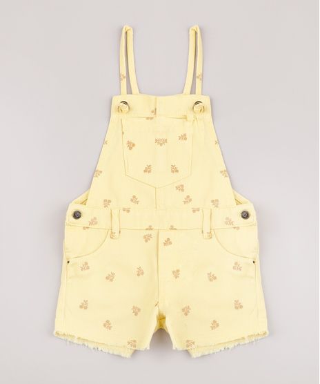 Jardineira-de-Sarja-Infantil-Estampada-Floral-Barra-Desfiada-Amarela-9794712-Amarelo_1