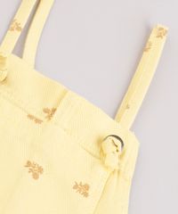 Jardineira-de-Sarja-Infantil-Estampada-Floral-Barra-Desfiada-Amarela-9794712-Amarelo_3