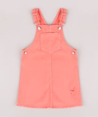 Salopete-de-Sarja-Infantil-com-Rasgos-e-Bolso-Barra-Desfiada-Coral-9748684-Coral_1