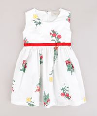 Vestido-Infantil-Estampado-Floral-com-Laco-Sem-Manga-Branco-9740377-Branco_1