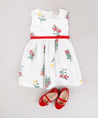 Vestido-Infantil-Estampado-Floral-com-Laco-Sem-Manga-Branco-9740377-Branco_3