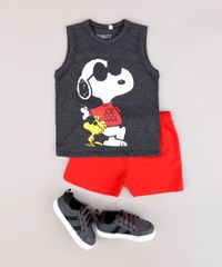 Conjunto-Infantil-de-Regata-Snoopy-Cinza-Mescla-Claro---Bermuda-em-Moletom-Vermelha-9843693-Vermelho_3