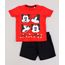 Conjunto-Infantil-Mickey-de-Camiseta-Manga-Curta-Vermelha---Bermuda-em-Moletom-Preta-9843692-Preto_1