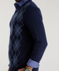 Sueter-em-Trico-com-Estampa-Xadrez-Azul-Marinho-8464210-Azul_Marinho_4