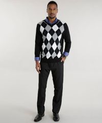 Sueter-em-Trico-com-Estampa-Xadrez-Preto-8464210-Preto_3