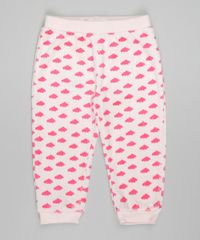 Calca-Estampada-de-Nuvens-em-Plush-de-Algodao---Sustentavel-Rosa-Claro-8479279-Rosa_Claro_1
