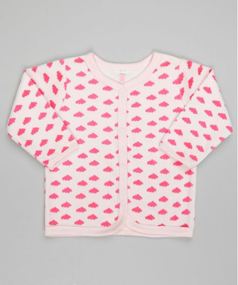 Cardigan-Estampado-de-Nuvens-em-Plush-de-Algodao---Sustentavel-Rosa-Claro-8479644-Rosa_Claro_1