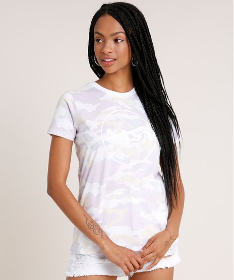 Blusa-Feminina-Ampla-Lunar-Estampada-Camuflada-Manga-Curta-Decote-Redondo-Off-White-9850850-Off_White_1
