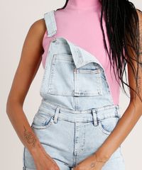 Jardineira-Jeans-Feminina-Reta-com-Barra-Dobrada-Azul-Claro-9834570-Azul_Claro_4