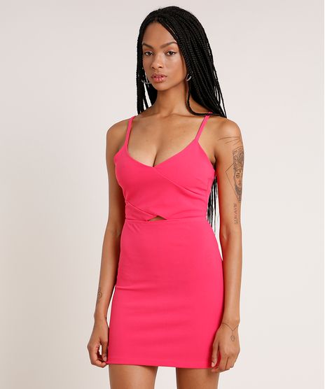 Vestido-Feminino-Curto-com-Recorte-Alca-Fina-Pink-9776176-Pink_1