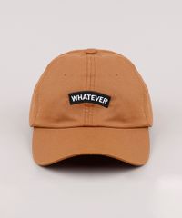 Bone-Masculino-Aba-Curva-com-Bordado--Whatever--Caramelo-9769563-Caramelo_1