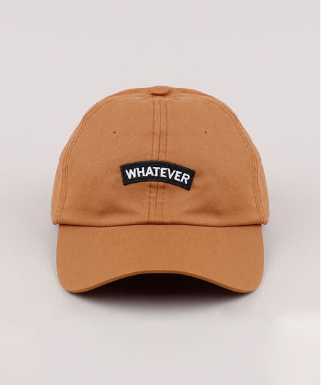 Bone-Masculino-Aba-Curva-com-Bordado--Whatever--Caramelo-9769563-Caramelo_1