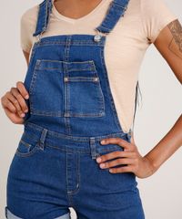 Jardineira-Jeans-Feminina-Reta-com-Barra-Dobrada-Azul-Medio-9834569-Azul_Medio_4