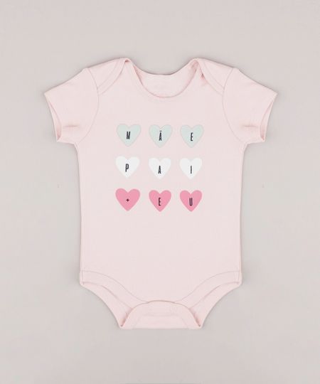 Body-Infantil--Mae-Pai---Eu--Manga-Curta-Rose-9697248-Rose_1