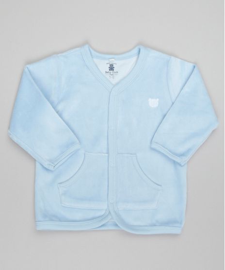 Cardigan-em-Plush-de-Algodao---Sustentavel-Azul-Claro-8479664-Azul_Claro_1