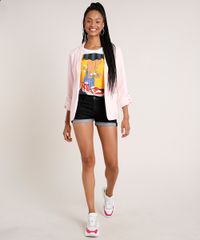 Blusa-Feminina-Ampla-com-Estampa-de-Tenis--Manga-Curta-Decote-Redondo-Off-White-9832775-Off_White_3