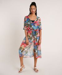 Vestido-Saida-de-Praia-Feminino-Estampado-de-Folhagens-com-Fenda-Manga-3-4-Azul-Claro-9783564-Azul_Claro_3 Vestido-Saida-de-Praia-Feminino-Estampado-de-Folhagens-com-Fenda-Manga-3-4-Azul-Claro-9783564-Azul_Claro_3