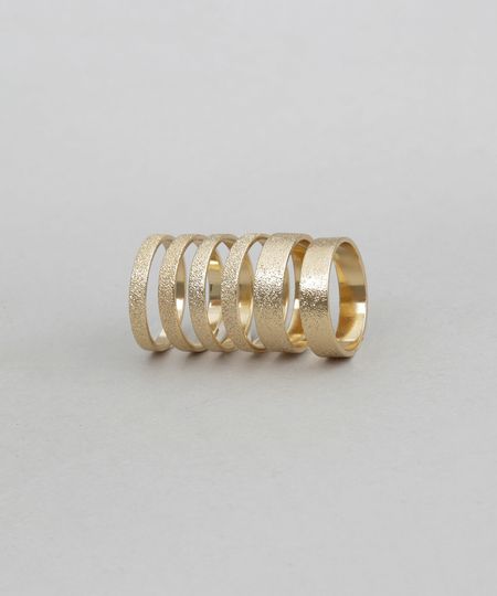 Kit-de-6-Aneis-Texturizados-Dourado-8308701-Dourado_1