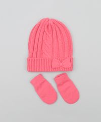 Gorro-em-Trico---Luvas-Rosa-8490862-Rosa_1