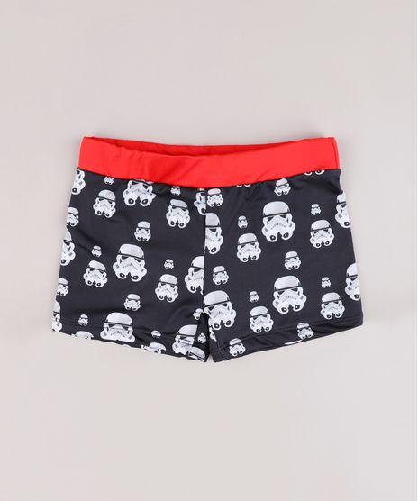 Sunga-Infantil-Boxer-Star-Wars-Estampada-com-Protecao-UV50--Preta-9804532-Preto_1