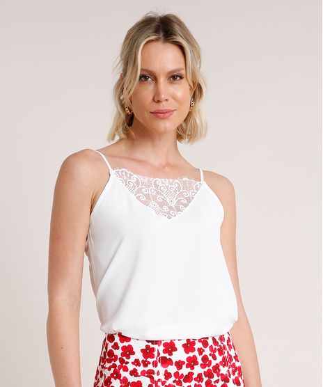 Regata-Slip-Top-Feminina-com-Renda-Alca-Fina-Decote-V-Branca-9760339-Branco_1