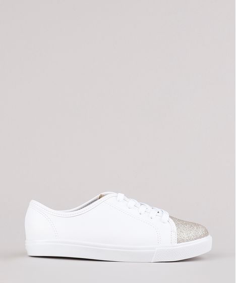 tenis glitter branco