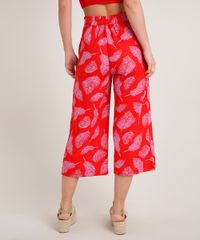 Calca-Feminina-Pantacourt-em-Linho-Estampada-de-Folhagem--Vermelha-9788818-Vermelho_2